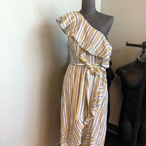 Lulus Rayon asymmetrical one shoulder dress -M